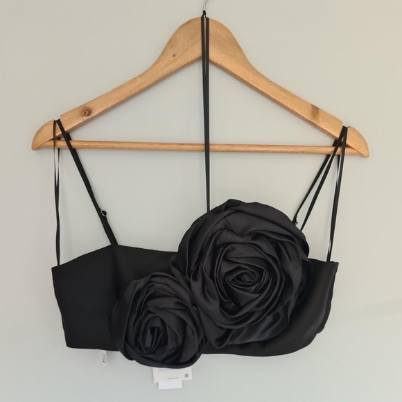 🖤 ZARA BNWT FLORAL APPLIQUÉ TOP • SIZE SMALL 🖤 - Picture 10 of 16